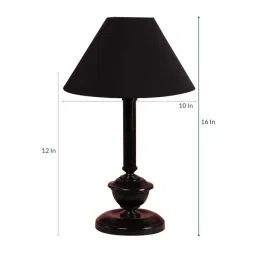Tucasa NTU-82 B-22 Table Lamp with Metal Base (Black) image 2