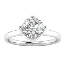 AJRETAIL Silver Studded 1 Carat Finger Ring Diamond-image-69