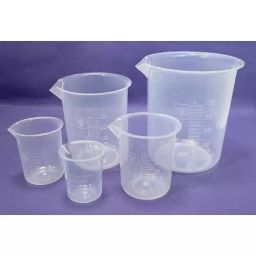 GENERIC 25, 50, 100, 250 & 500 ml Polypropylene Transparent Measuring Beaker Set, Pbeakerset5p-1 (Set of 5)-37