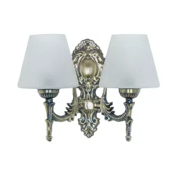 Fos Lighting Wall Light 40 W Mild Steel Brass Antique, Corn-MS-BRSA-TaperFrost-WL2-image-55