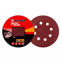 Xtra Power 5 Inch (125 mm) 120 Grit Sand Paper with Velcro (Pack of 10)-image-82