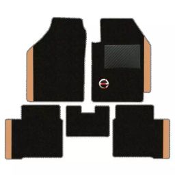 Elegant Duo Black And Beige Carpet Car Mat Compatible With Ford Aspire-image-80