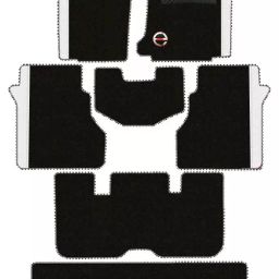 Elegant Duo Black And White Carpet Car Mat Compatible With Renault Triber-image-89