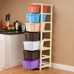RUBOXA Brown 7-Tier Drawer Organisers-36