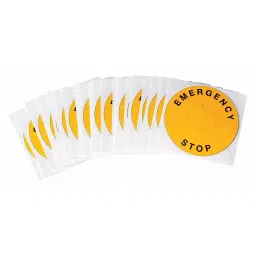 BRADY Legend Plate Label Emergency Stop, Round, Polyester with Acrylic-Foam Backed Adhesive (Pack of 25), 30EA38-image-19