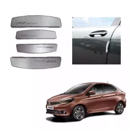 SPREADX Plastic Stylish I-Pop Silver Colour Elegant Car Door Guard Protection Universal Type Suitable for Tata Tigor (Set of 4 Pcs)-14
