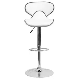 Exclusive Furniture Bar Stool in Leatherette White Upholstery KBSTW06-23