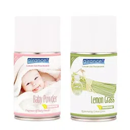 Airance 250 ml Each Baby Powder & Lemon Grass Fragrance Automatic Air Freshener Refill Perfume Spray (Pack of 2)-17