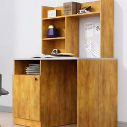 HEXA RED Brown Engineered Wood Study Table For Work From Home Students & Computer Table image 3