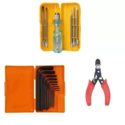 Hillgrove 9 Pcs Full Hex Allen Key Set with 5-in-1 Screwdriver & Wire Cutter, HGCM328M1-9