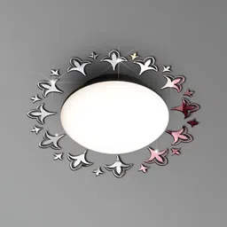 VAH Kya Bat Hai !! SilverToned 24 Pieces Ceiling Self Adhesive 3D Sticker-49