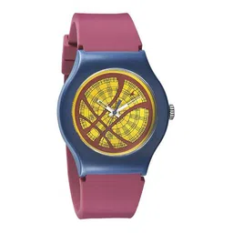 Fastrack Unisex Yellow & Maroon Printed Marvel Avengers Analogue Watch 9915PP98-picture-41
