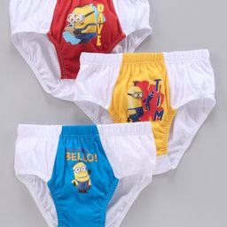 Red Rose Cotton Briefs Minion Print Pack of 3 - Multicolor-26