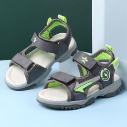 Cute Walk by Babyhug Velcro Closure Sandals with Applique - Grey-picture-20