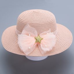 Pine Kids Straw Hat Bow Design - Pink-image-24