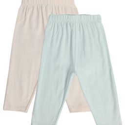 MINI KLUB Cotton Pack Of 2 Solid Pants - Pink & Blue-image-73