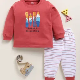 Redden Unisex Kids Printed T-shirt with Pyjamas-21