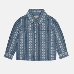 YOUNG BIRDS Boys Opaque Printed Casual Shirt-image-100