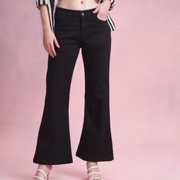 DressBerry Women Mid-Rise Flared Fit Jeans-image-25