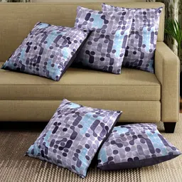Myntra Elegant Homes Set of 5 Velvet Square Cushion Covers-picture-22
