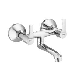 Jabra Wall Mixer With L-Bend (L) Brizo Series Brass Chrome Finish Wall Mount Silver-image-91