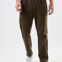 SPYKAR Men Regular Fit Mid-Rise Pleated Trousers-image-86