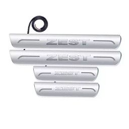 Auto Pearl Car Door Foot Step Led Sill/Scuff Plates Mirror Finish Silver Compatible For Tata Zest, LEDSillPLATE_Sil_Zest (Set of 4)-image-97