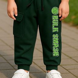 Here&Now X Game Begins Girls Printed Cotton Joggers-image-48