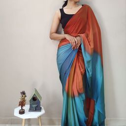 KAYOMMI Ombre Satin Ready to Wear Saree-29