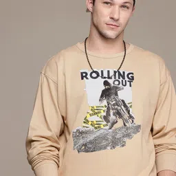Roadster Men Printed Relaxed Fit Terry Sweatshirt-image-96