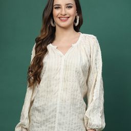 plusS Women Striped Lace Details Cotton Top-image-19