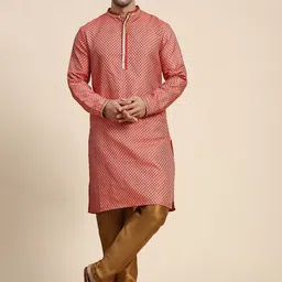 Moda Rapido Men Embroidered Regular Kurta with Pyjamas-image-91