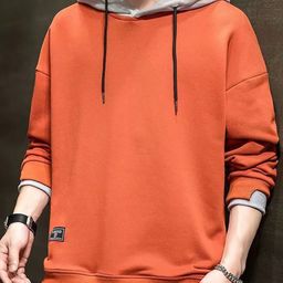 StyleCast x Revolte Men Colourblocked Hooded Pullover Sweatshirt-picture-26