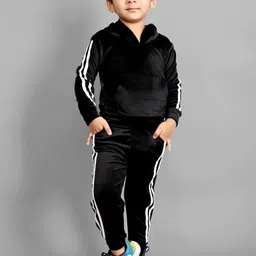 Kwikk Cotton Blend sweatshirt and joggers(Black)-image-94