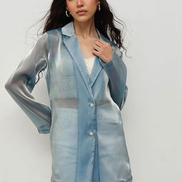HOUSE OF S Women Single Breasted Longline Blazer-image-26