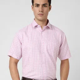 Van Heusen Men Regular Fit Spread Collar Grid Tattersall Checked Casual Shirt-image-84