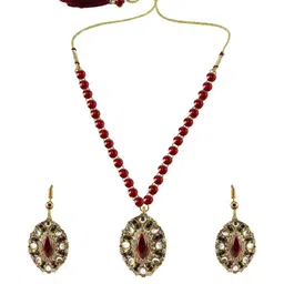 Vidhya Kangan Women Red Jewellery Set-image-53