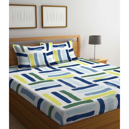 Arrabi Bed Cotton Double Bedsheet and Pillow Cover  Multicolour-image-65