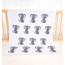 Starkiddo Baby Blanket 100% Cotton Knitted Soft Blanket - Grey-image-120