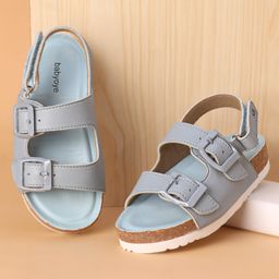Babyoye Buckle & Velcro Closure Sandals - Blue-picture-10
