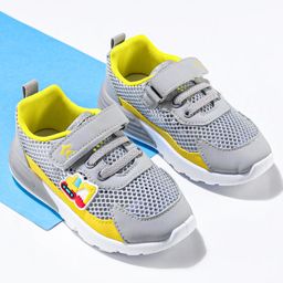 Cute Walk by Babyhug Sneaker Shoes with Vecro Closure & Construction Vehicle Appliques - Grey-picture-19
