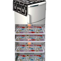 Dakshya Industries Fridge Top Cover and Fridge Mat Combo Set of 5-picture-4