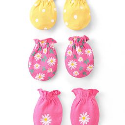 BABYHUG 100%COTTON MITTENS - PACK OF 3-image-66