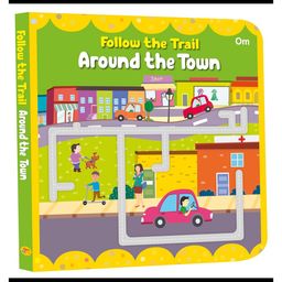 Board Book: Follow the Trail Around the Town- Activity Book for Children, English-47