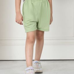 Mini & Ming Cotton Solid Shorts - Sage Green-image-83