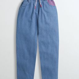 Barbie by Tiny Girl 100% Cotton Denim Brand Name Embroidered Jeans - Light Blue-image-99
