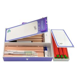 Toyshine Pencil Box with Code Lock Pen Case Large Capacity Multi Layer Multi Function Storage Bag Secret Compartment Pencil Box Dino - Multicolor image 2
