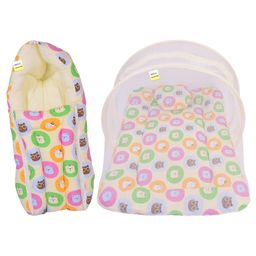 Kwitchy New Born Baby Bedding Set Combo of Mattress with Net Sleeping Bag 4 Pcs Gadda Set image 2