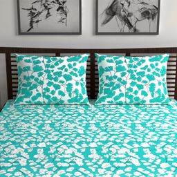 Divine Casa Poly Cotton Double Bed Fitted BedsheetElastic Corners, Wrinkle-Resistant, and Soft (Comfortable Fit for Double Beds) image 2