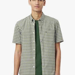 Lacoste Men Gingham Checks Opaque Checked Casual Shirt-image-54